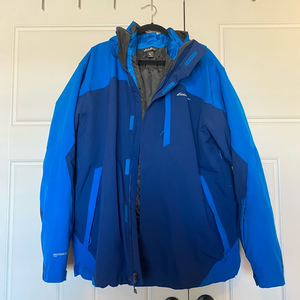 Eddie Bauer Weatheredge Plus Two in One Waterproof Ski Jacket Size XL